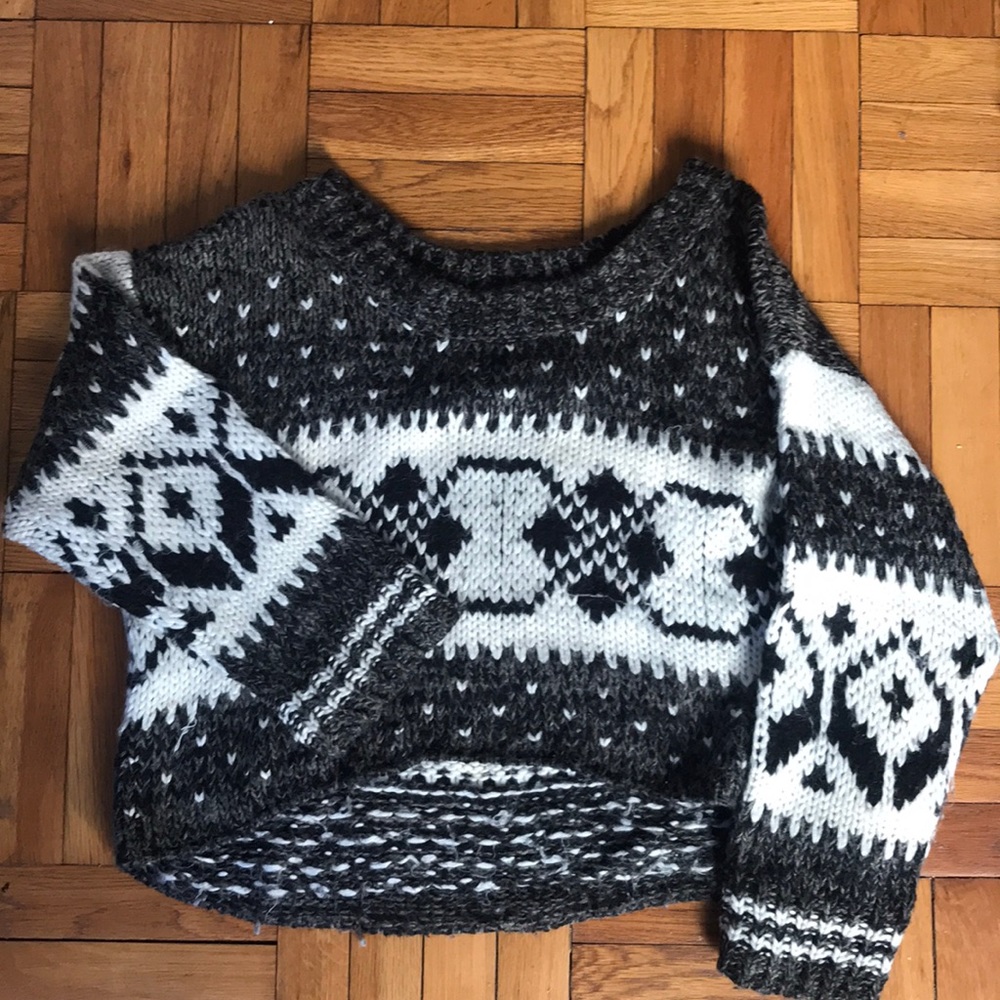 Free People Oversized Cropped Sweater